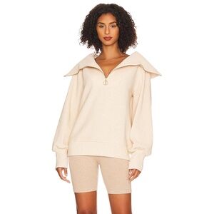 Varley Vine Half Zip in Oatmeal Marl